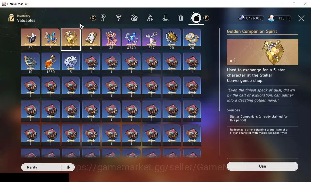 Honkai Star Rail Accounts Others Asia|TL 47|1 Golden Companion|2 Limited|(Phainon)+Sign Sparkle +1 Standard Character|Female 10