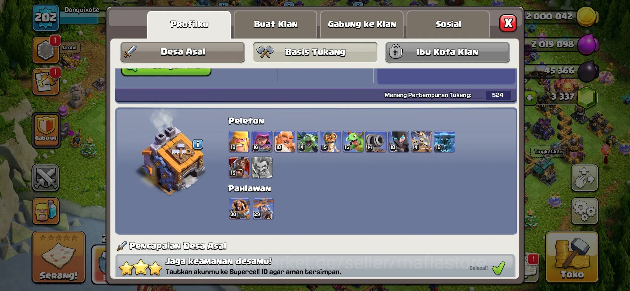 Clash of Clans Accounts TH15 Witch Global Rank 48! Lvl 202 with AQ88, BK82 image 18