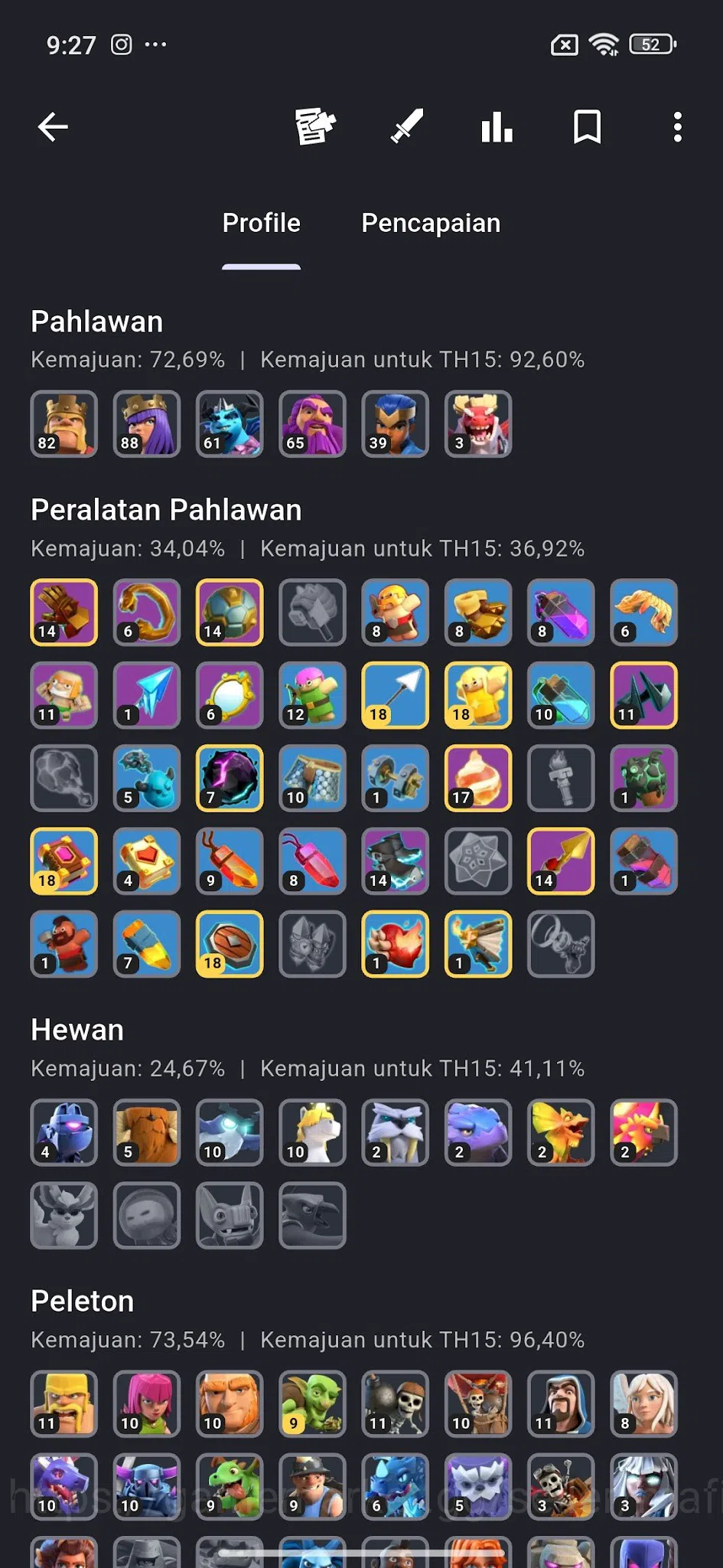 Clash of Clans Accounts TH15 Witch Global Rank 48! Lvl 202 with AQ88, BK82 image 20
