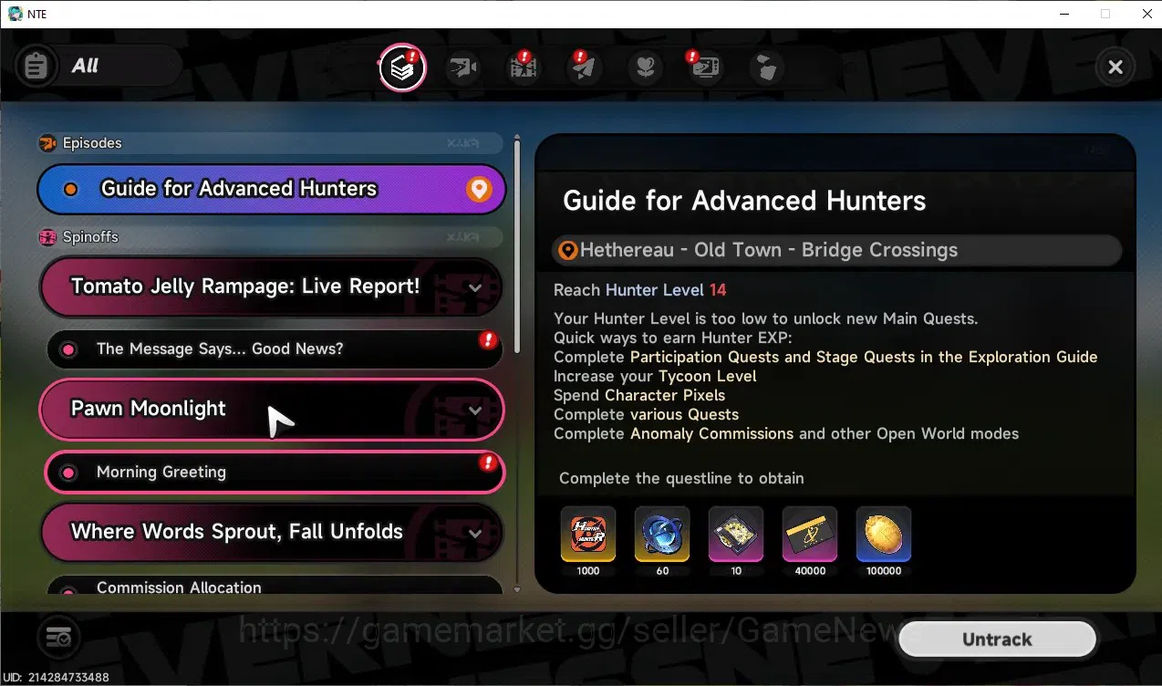 Neverness to Everness Accounts GLOBAL SEA|HL 11|TL 7|7 SSR 3 Limit[Lacrimosa+Sign image 13