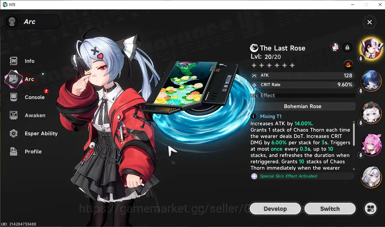 Neverness to Everness Accounts GLOBAL SEA|HL 11|TL 7|7 SSR 3 Limit[Lacrimosa+Sign image 3