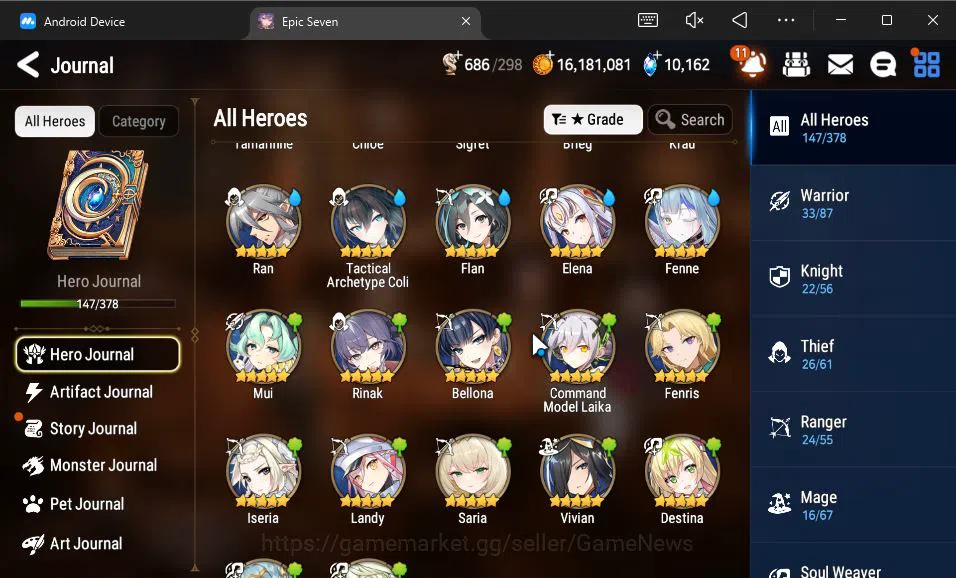 Epic Seven Accounts GLOBAL Unverif|New Era|10 ML(Salome,BArunka,LOTSca image 19