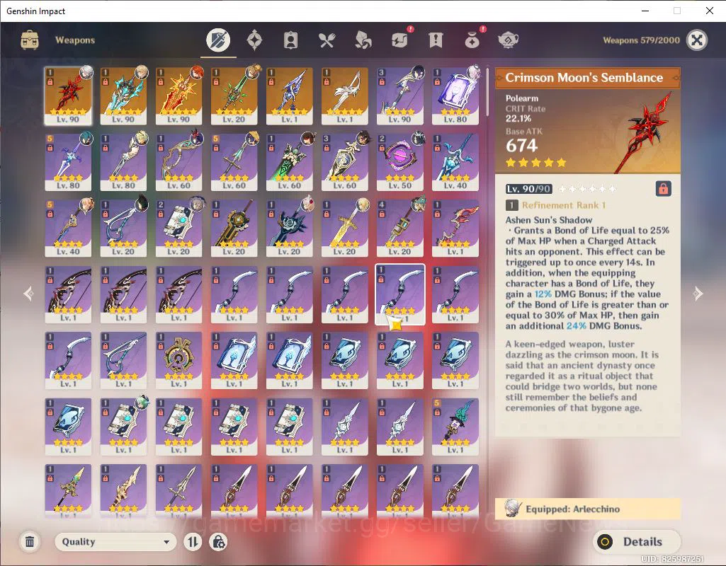 Genshin Impact Accounts ASIA|AR 56|5 Limited+6(*5Weapon)|(Varka,Mavuika,Ar image 4