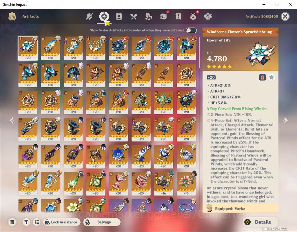 Genshin Impact Accounts ASIA|AR 56|5 Limited+6(*5Weapon)|(Varka,Mavuika,Ar image 5