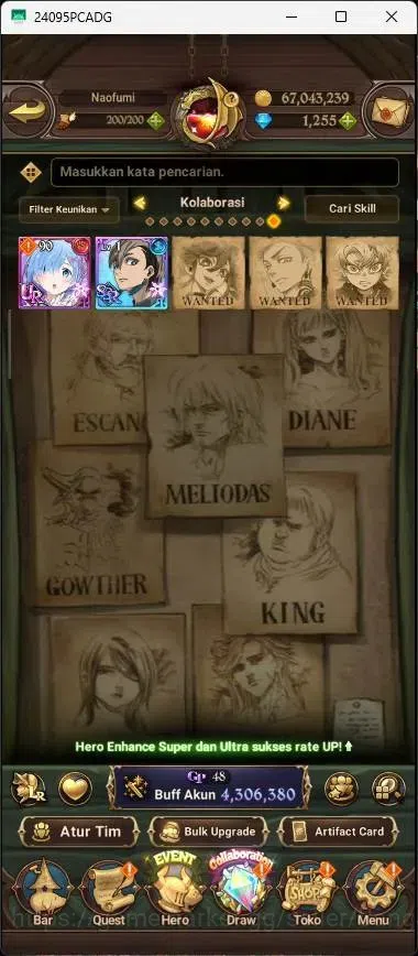 The Seven Deadly Sins: Grand Cross Accounts Endgame Global |4,3M CC|1,2k DM|3 LR|8 UR|LR Mesis 2/6,Queen Diane 6/6|UR Menor 8