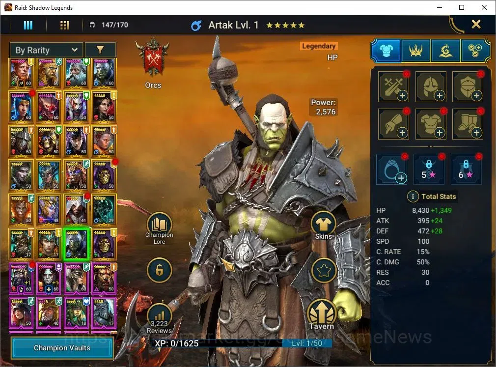 Raid: Shadow Legends Accounts Lv54 826K Power|24 Legend(GNUT,Wixwell,Cardiel,Nin image 10