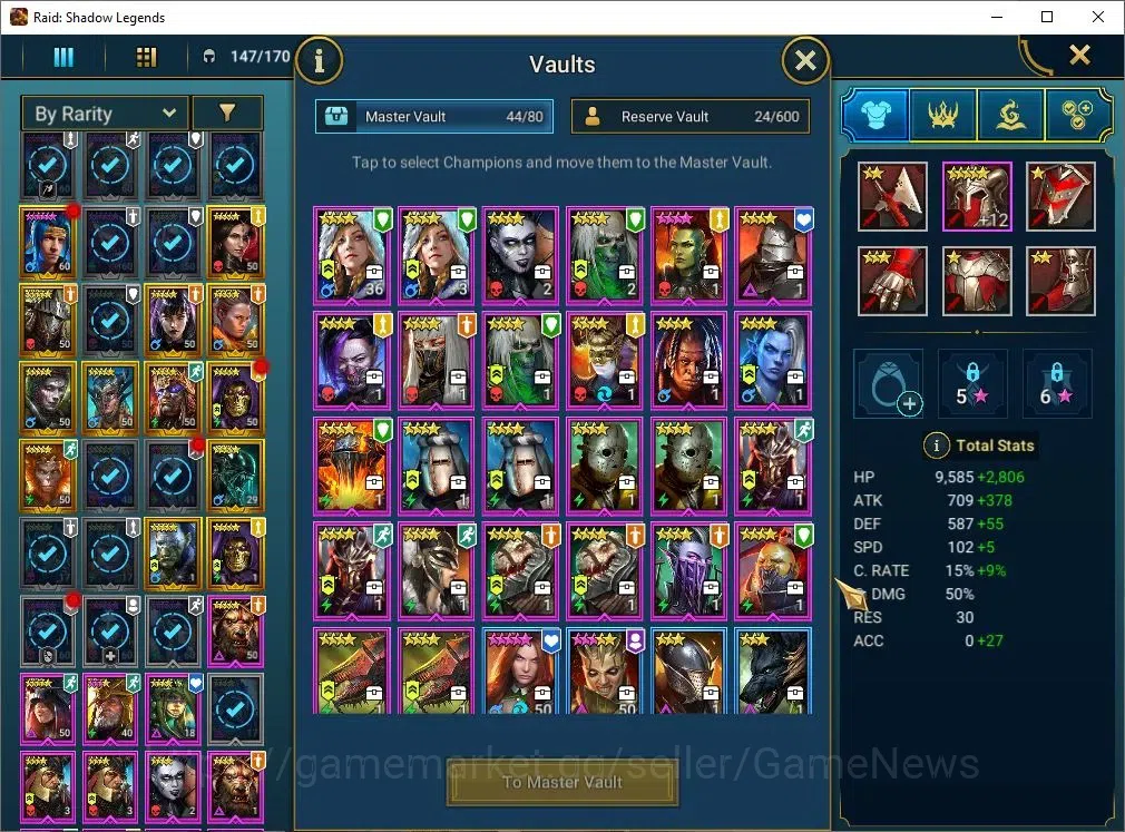 Raid: Shadow Legends Accounts Lv54 826K Power|24 Legend(GNUT,Wixwell,Cardiel,Nin image 12