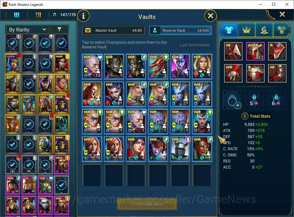 Raid: Shadow Legends Accounts Lv54 826K Power|24 Legend(GNUT,Wixwell,Cardiel,Nin image 13