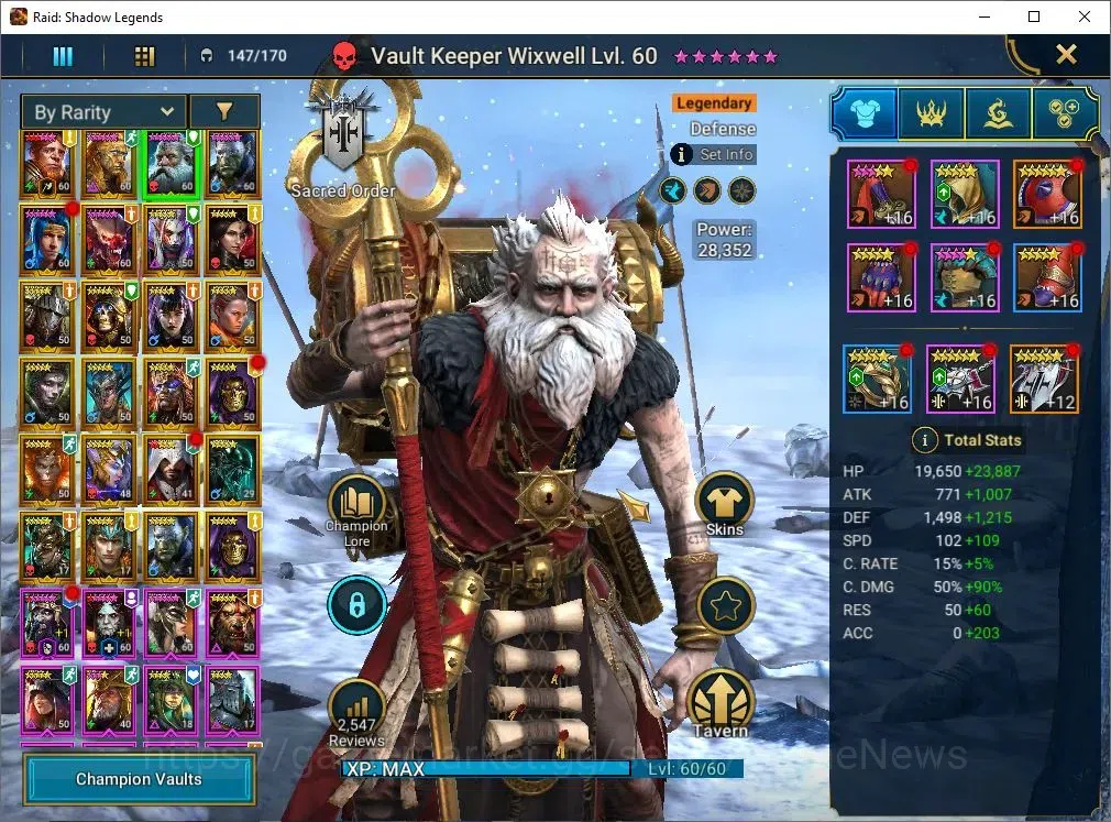Raid: Shadow Legends Accounts Lv54 826K Power|24 Legend(GNUT,Wixwell,Cardiel,Nin image 5