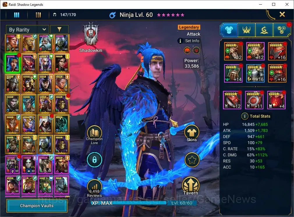Raid: Shadow Legends Accounts Lv54 826K Power|24 Legend(GNUT,Wixwell,Cardiel,Nin image 7