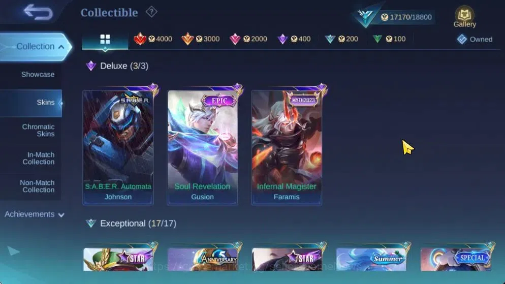Mobile Legends: Bang Bang Accounts Hero 97|Skin 110|Saber Johnson,Epic Gusion,Mythic2 image 5
