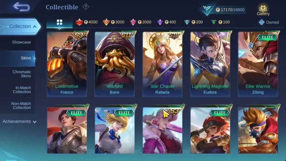 Mobile Legends: Bang Bang Accounts Hero 97|Skin 110|Saber Johnson,Epic Gusion,Mythic2 image 9