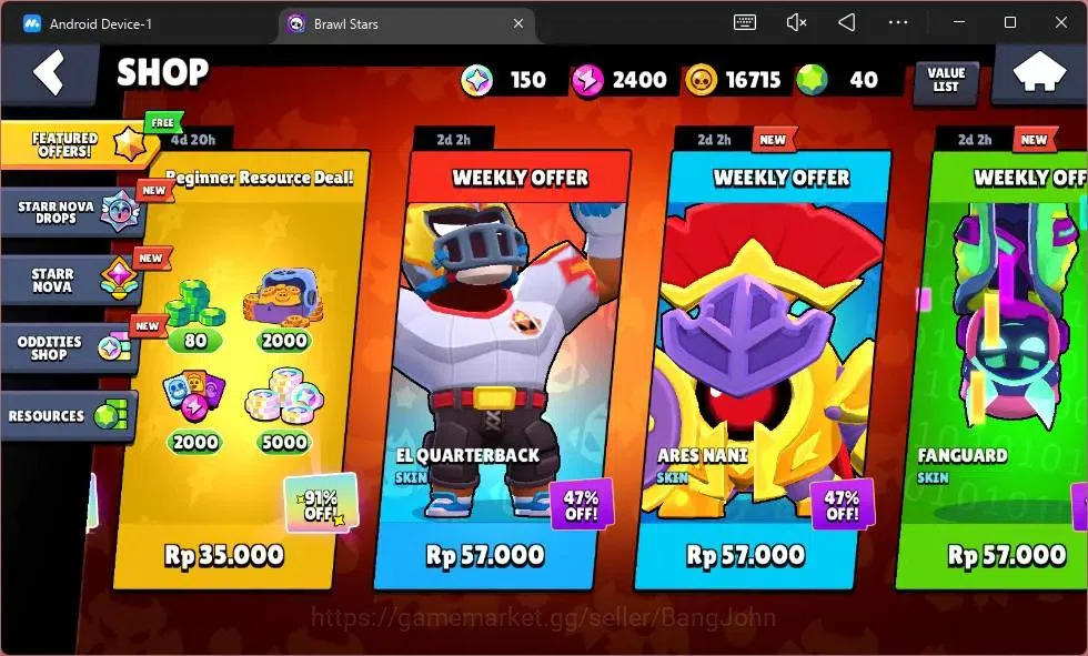 Brawl Stars Accounts Android | 2012 Thropy|17 Brawler|1 Max Hypercharge image 10