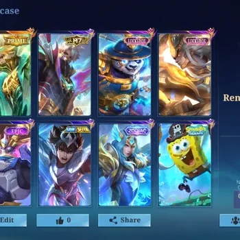 Mobile Legends: Bang Bang Accounts Rare Skin Global|Skin 215|Renowned|Prime Granger,Luckybox Akai + Martis,M7 Granger,Zodiac