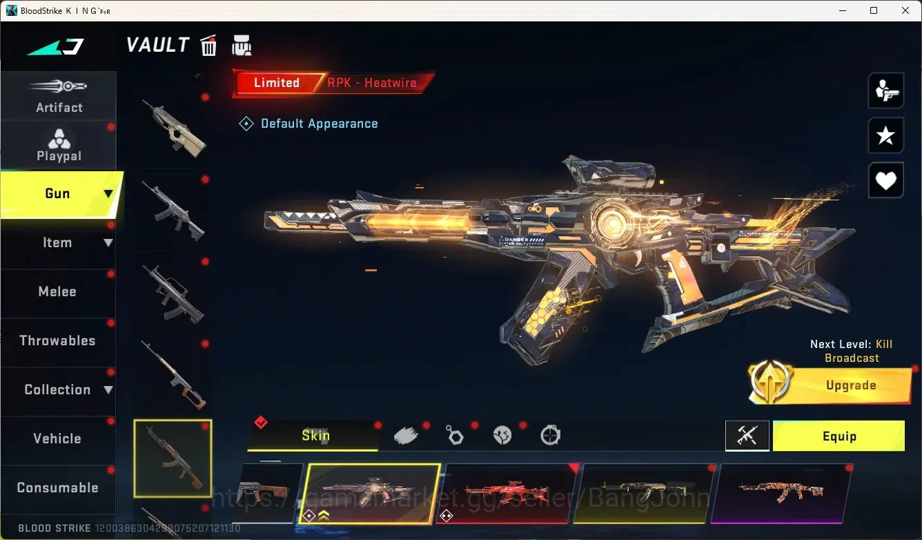 Blood Strike Accounts High-End ASIA |1 Evo Gun:Scar-Stellar|4 Eternal Gun|5 Limited Gun|Evo Fal-Eevolved|Ultra Melee 11
