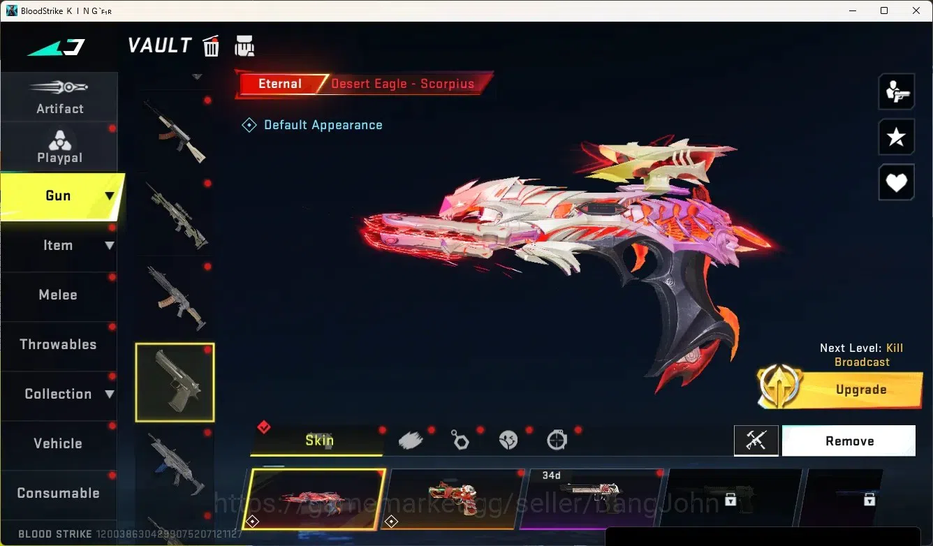 Blood Strike Accounts High-End ASIA |1 Evo Gun:Scar-Stellar|4 Eternal Gun|5 Limited Gun|Evo Fal-Eevolved|Ultra Melee 4