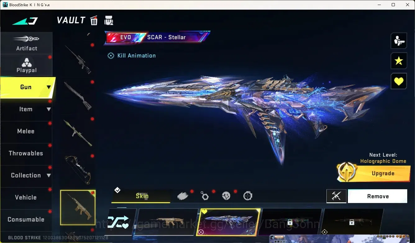 Blood Strike Accounts High-End ASIA |1 Evo Gun:Scar-Stellar|4 Eternal Gun|5 Limited Gun|Evo Fal-Eevolved|Ultra Melee 6