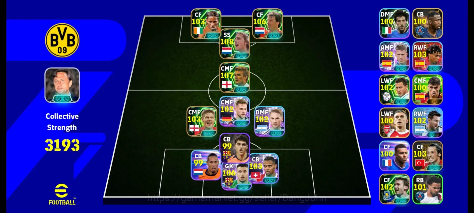 eFootball Accounts Mobile|PW 3193|Johan Cruyff Epic,David Beckham Epi image 10