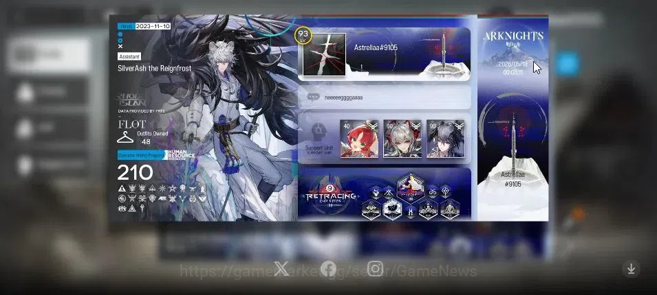 Arknights Accounts Lv 93|210 Op+48 Outfit|26K Orundum|8 Limited|Wisad image 1