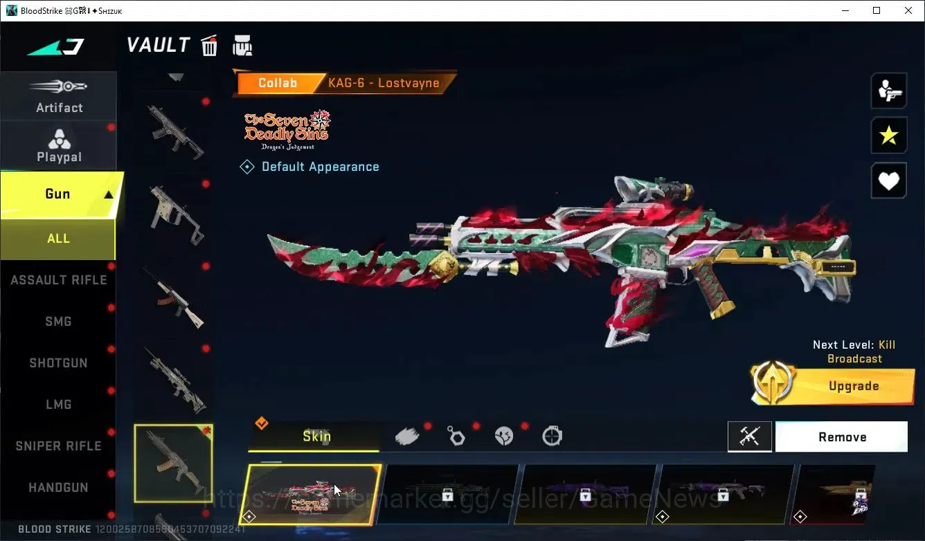 Blood Strike Accounts Collab Skin ASIA|ETERNAL DeAgle+COLLAB OPM-Mumen Rider,EnZo-Kraken,TR FN2K,Jack,7DS 16