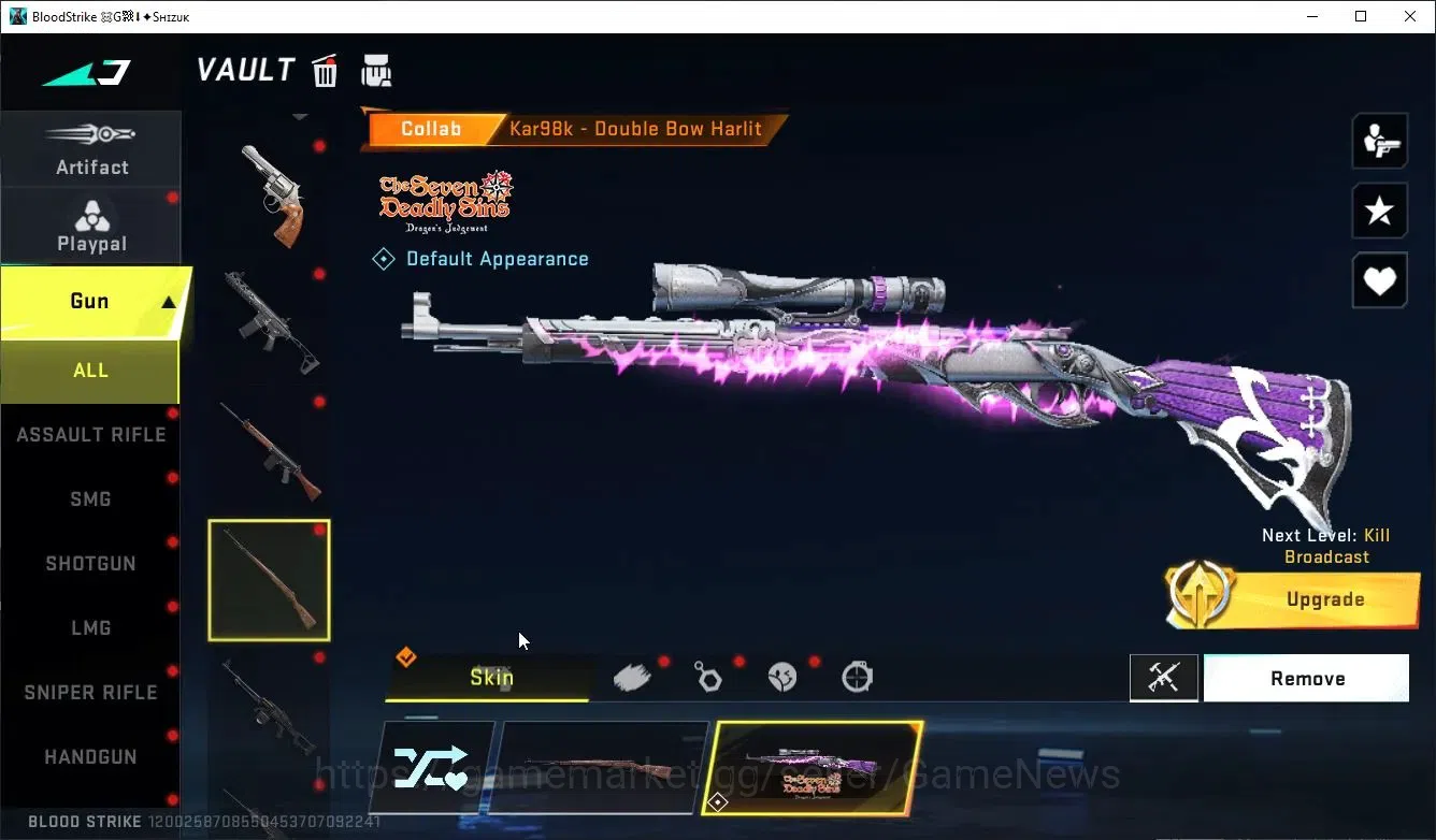 Blood Strike Accounts Collab Skin ASIA|ETERNAL DeAgle+COLLAB OPM-Mumen Rider,EnZo-Kraken,TR FN2K,Jack,7DS 17