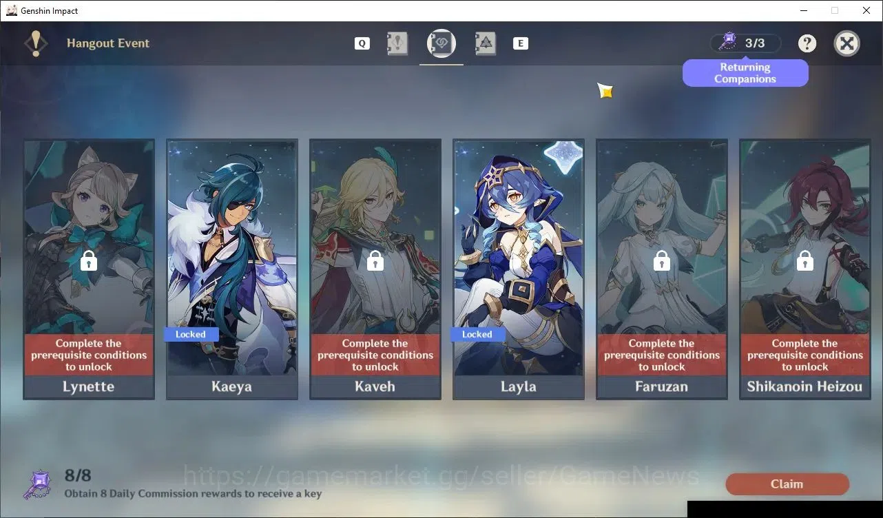 Genshin Impact Accounts ASIA|Free HSR + ZZZ |AR 54|4 Limited + (Flins+Sign image 14