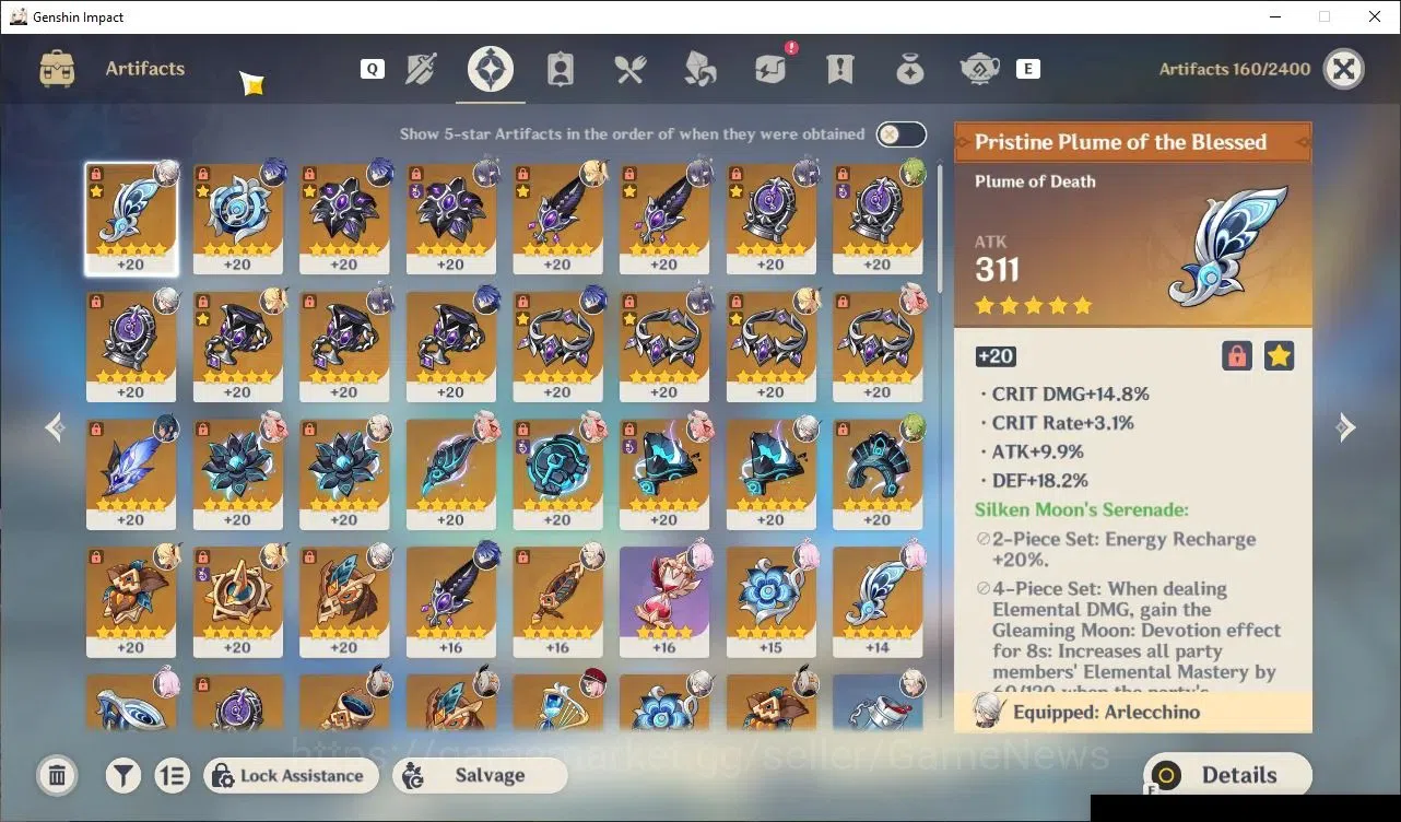 Genshin Impact Accounts ASIA|Free HSR + ZZZ |AR 54|4 Limited + (Flins+Sign image 5