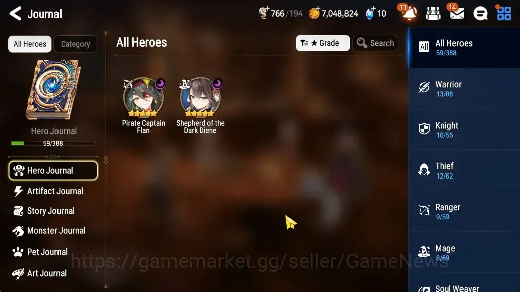 Epic Seven Accounts Starter Global UnVerif|New Era| 2 ML (Shepherd Dark Diane,Pirate Flan)+Estelle,Vildred,Jenua,etc|4,8K 1