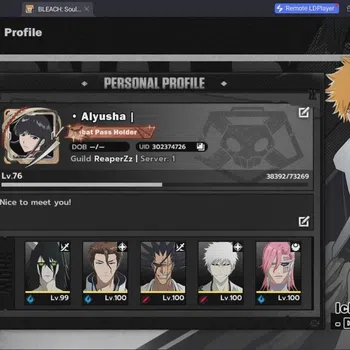 BLEACH: Soul Resonance Accounts Nuverse SEA|Lv 76|14 SSR+11 Sign|(Aizen,IchigoDZ,Byakuya,Ichigo