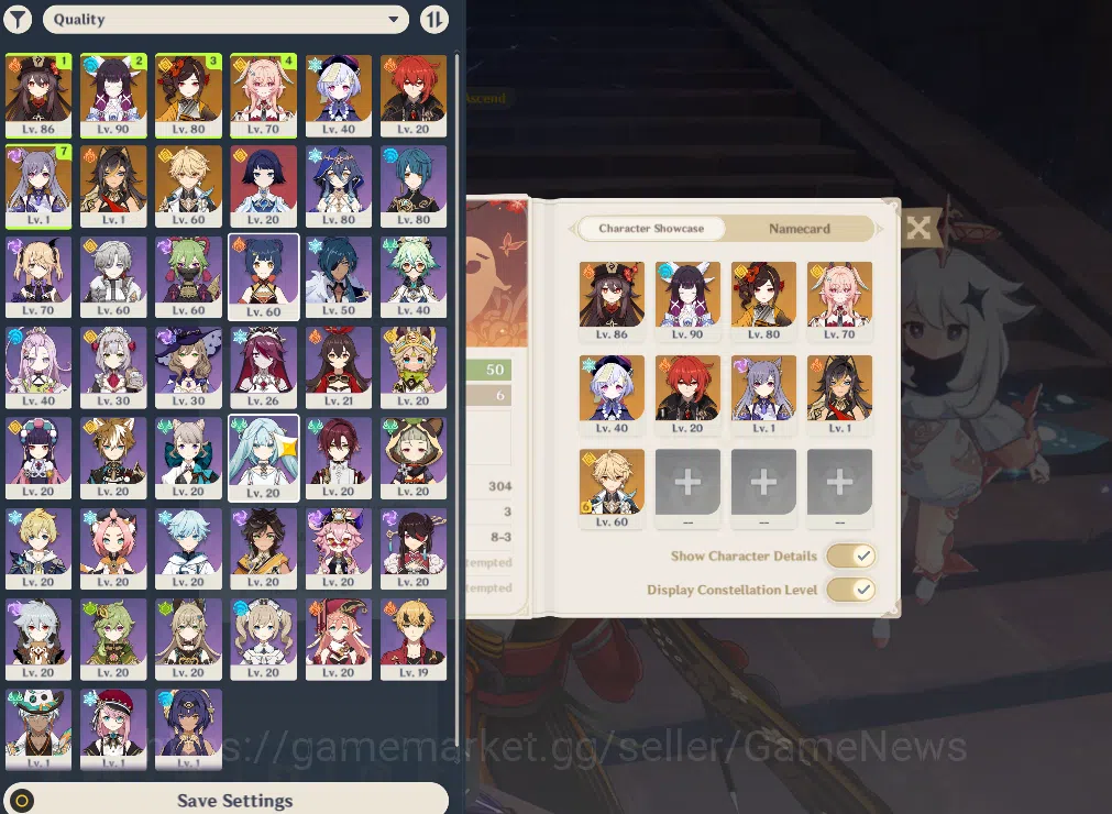 Genshin Impact Accounts ASIA | AR50 | Columbina, Linea, Hu Tao, Chiori | W image 15