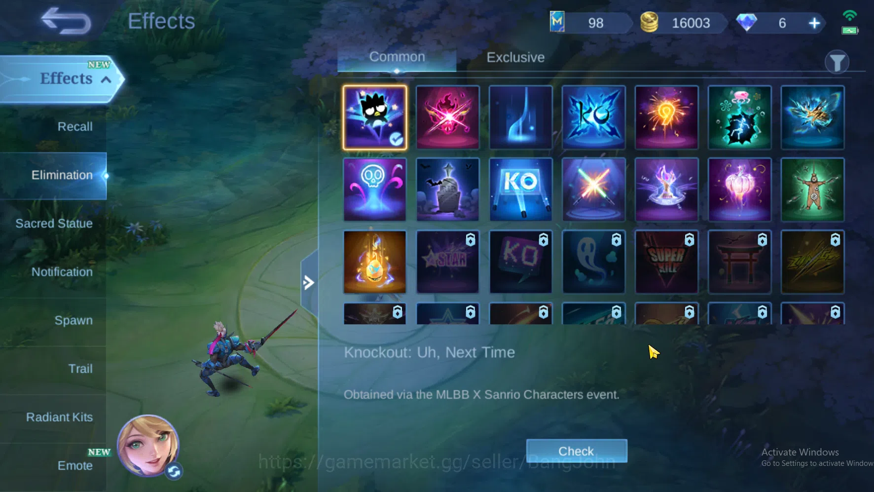 Mobile Legends: Bang Bang Accounts Hero 98 | Skin 165 | KOF Karina | Stun Chou | Epic image 10