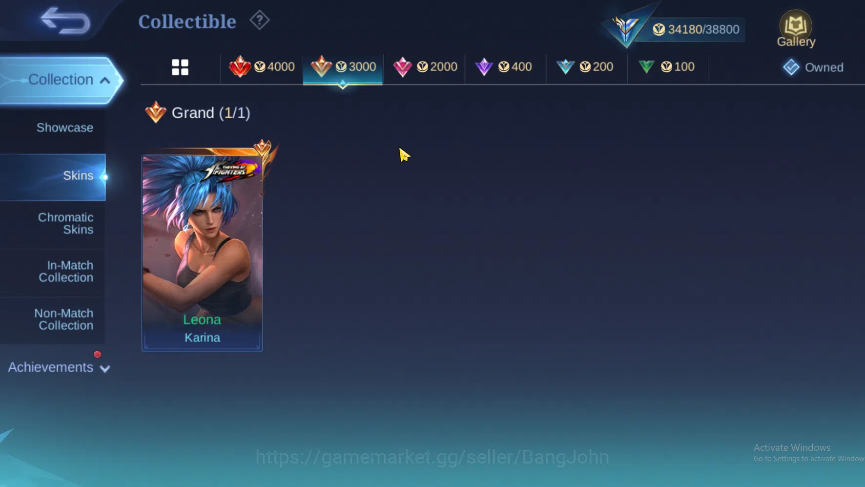 Mobile Legends: Bang Bang Accounts Hero 98 | Skin 165 | KOF Karina | Stun Chou | Epic image 6