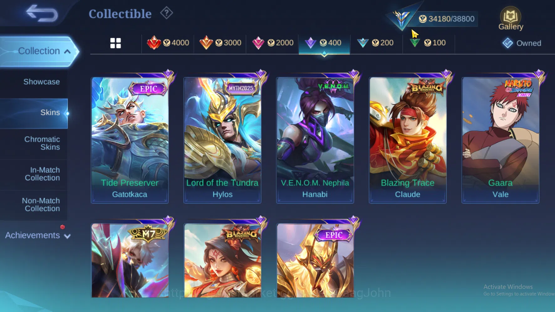 Mobile Legends: Bang Bang Accounts Hero 98 | Skin 165 | KOF Karina | Stun Chou | Epic image 8