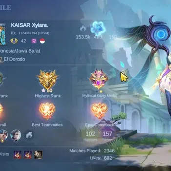 Mobile Legends: Bang Bang Accounts Collector Hero 102|Skin 157|Ex Glory 50|Floryn Sanrio,Nata CC,Badang Pegasus,Harith