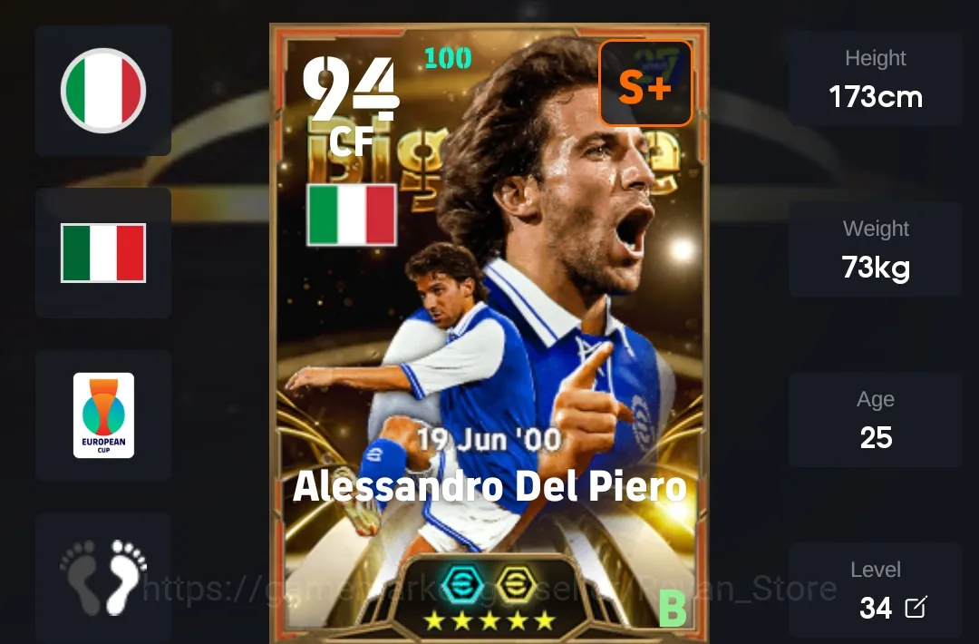 eFootball Accounts Starter Big time Del Piero | random players | Collection 3000 | support android & ios 1