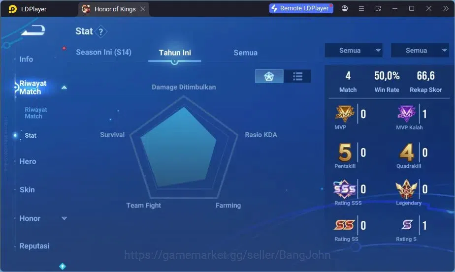 Honor of Kings Accounts GLOBAL|77HR|68SK|ShanHai Yaria|KIC Jing|LOM Shi,Gu image 3