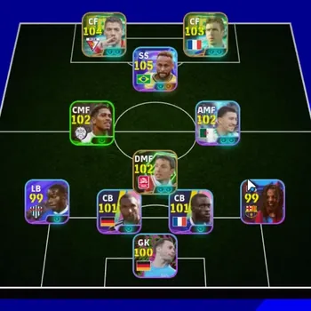 eFootball Accounts Legends & Iconic Players Android|Power 3160|2 Show Time Neymar Jr,Ibrahim Maza|6 Epic Luis Suarez,Eric