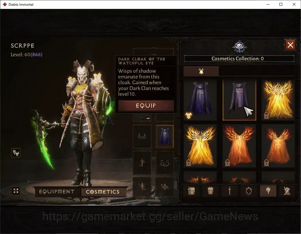 Diablo Immortal Accounts NA - High Heavens|CS ON|Lv60(866)|Necromancer|44K  image 11