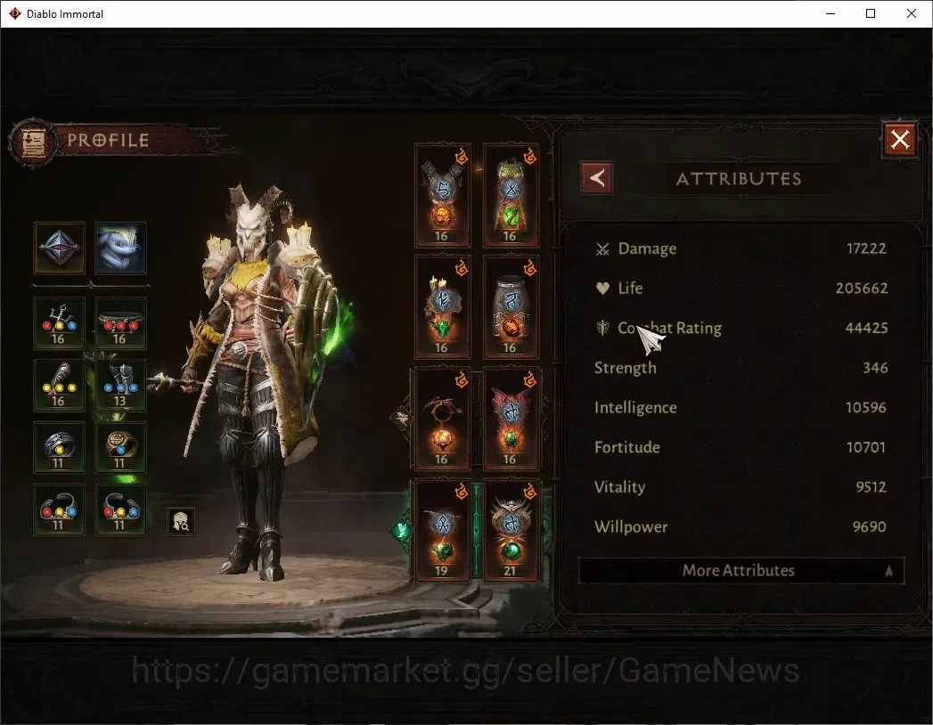 Diablo Immortal Accounts NA - High Heavens|CS ON|Lv60(866)|Necromancer|44K  image 3
