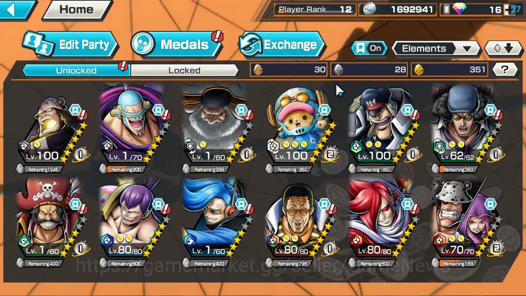 One Piece Bounty Rush Accounts Global|4 EX|5Elder Saturn,BP Kuzan,KOP Roger,[Bors image 3