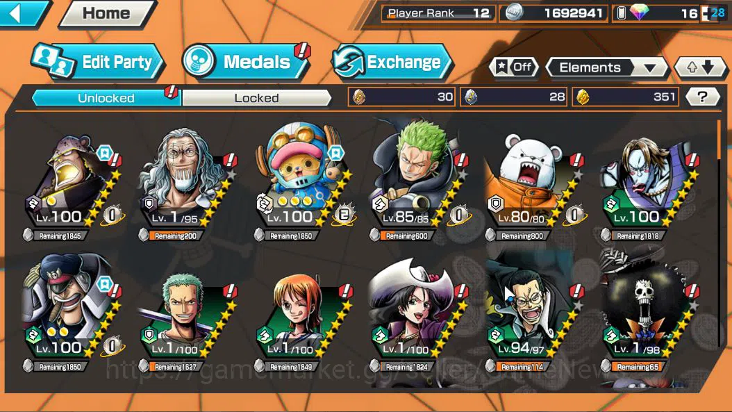 One Piece Bounty Rush Accounts Global|4 EX|5Elder Saturn,BP Kuzan,KOP Roger,[Bors image 4
