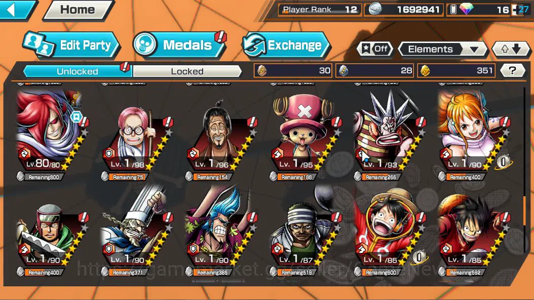 One Piece Bounty Rush Accounts Global|4 EX|5Elder Saturn,BP Kuzan,KOP Roger,[Bors image 8