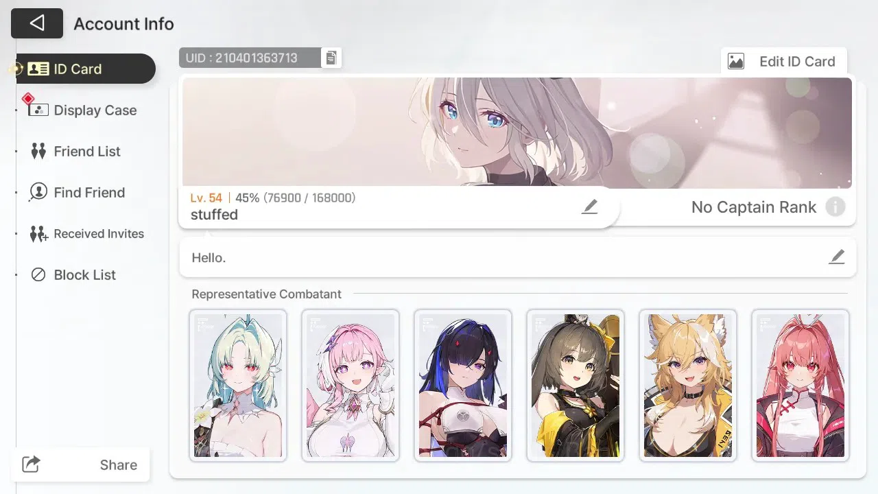 Chaos Zero Nightmare Accounts ASIA | Lvl 54 | 7 SSR | Heidemarie ME2 | Chizuru M image 13