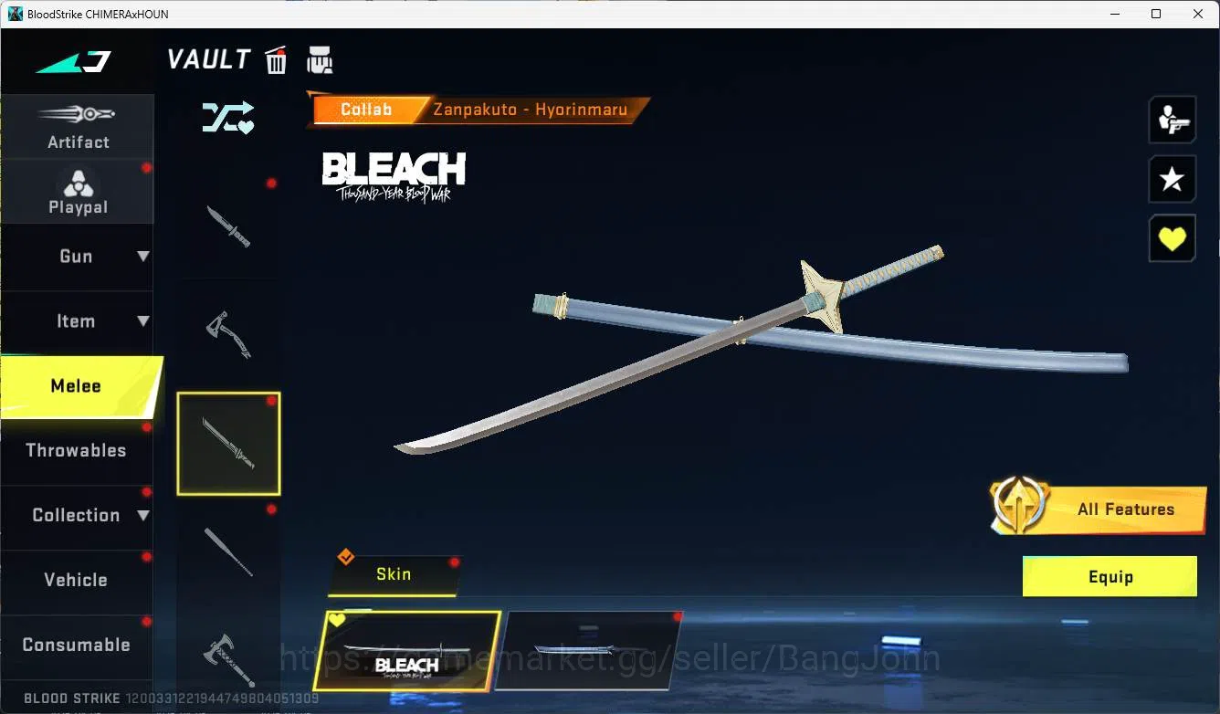 Blood Strike Accounts ASIA | 2 Collab Gun BLEACH| 2 Limited Gun | 3 Ultr image 11