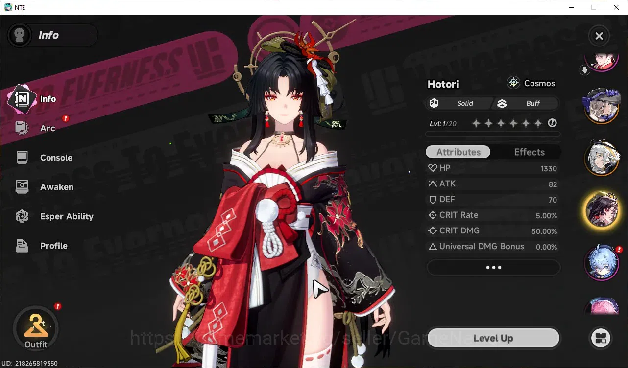 Neverness to Everness Accounts GLOBAL Europe|HL 3|3 SSR (Hotori,Hathor,Jiuyuan)|1 image 3