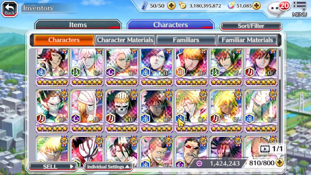 Bleach: Brave Souls Accounts [GLOBAL]51K Orb|10th Anniv(Rukia,Ichigo),Valentine image 10
