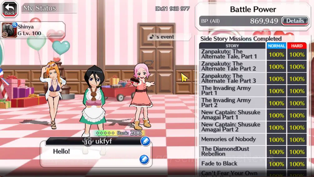 Bleach: Brave Souls Accounts [GLOBAL]51K Orb|10th Anniv(Rukia,Ichigo),Valentine image 5