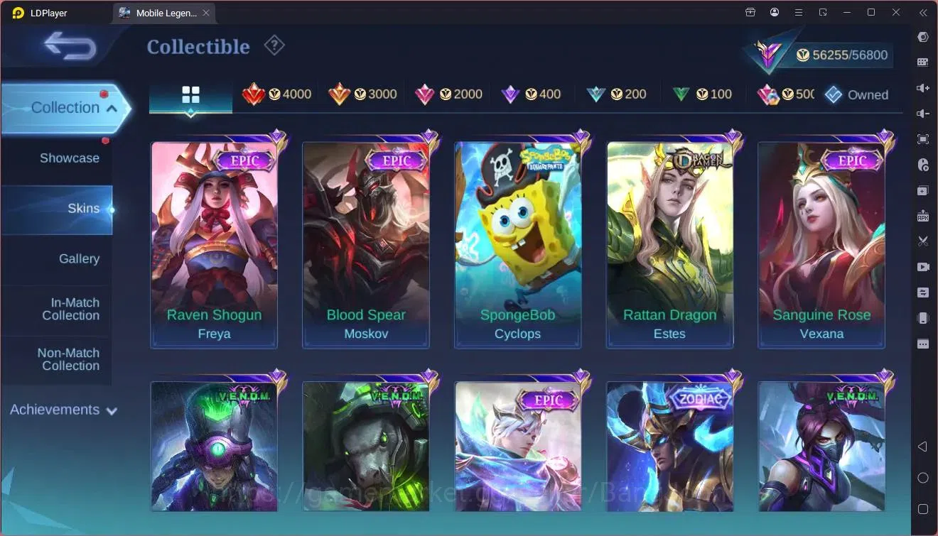 Mobile Legends: Bang Bang Accounts Collector Global |Hero 111|Skin 249|Renowned|KOF Karina|Luckybox Leomord,Selena,Change|CC 10