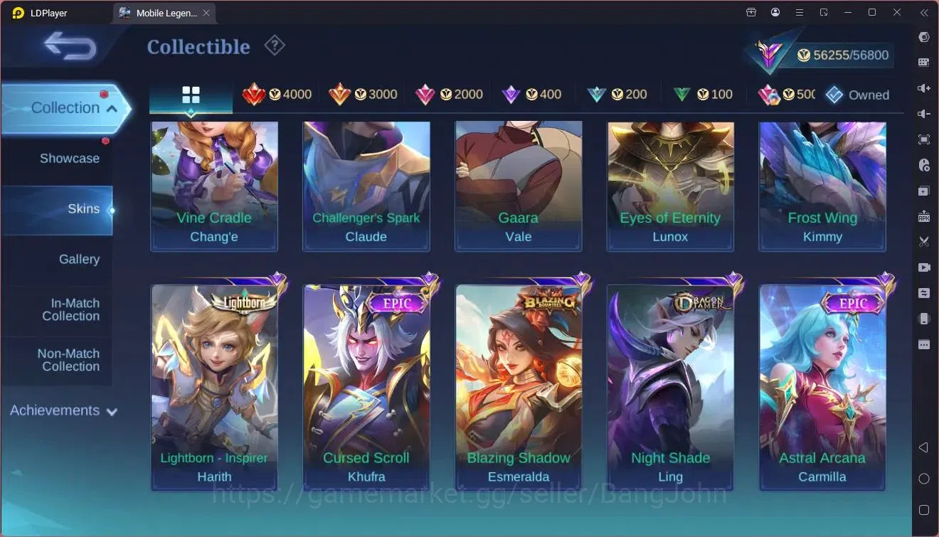 Mobile Legends: Bang Bang Accounts Collector Global |Hero 111|Skin 249|Renowned|KOF Karina|Luckybox Leomord,Selena,Change|CC 13