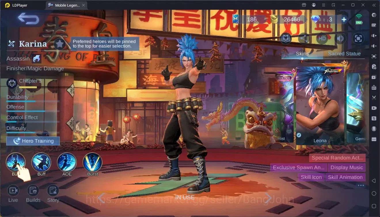 Mobile Legends: Bang Bang Accounts Collector Global |Hero 111|Skin 249|Renowned|KOF Karina|Luckybox Leomord,Selena,Change|CC 17